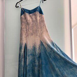 S Blue Gradient Summer Dress